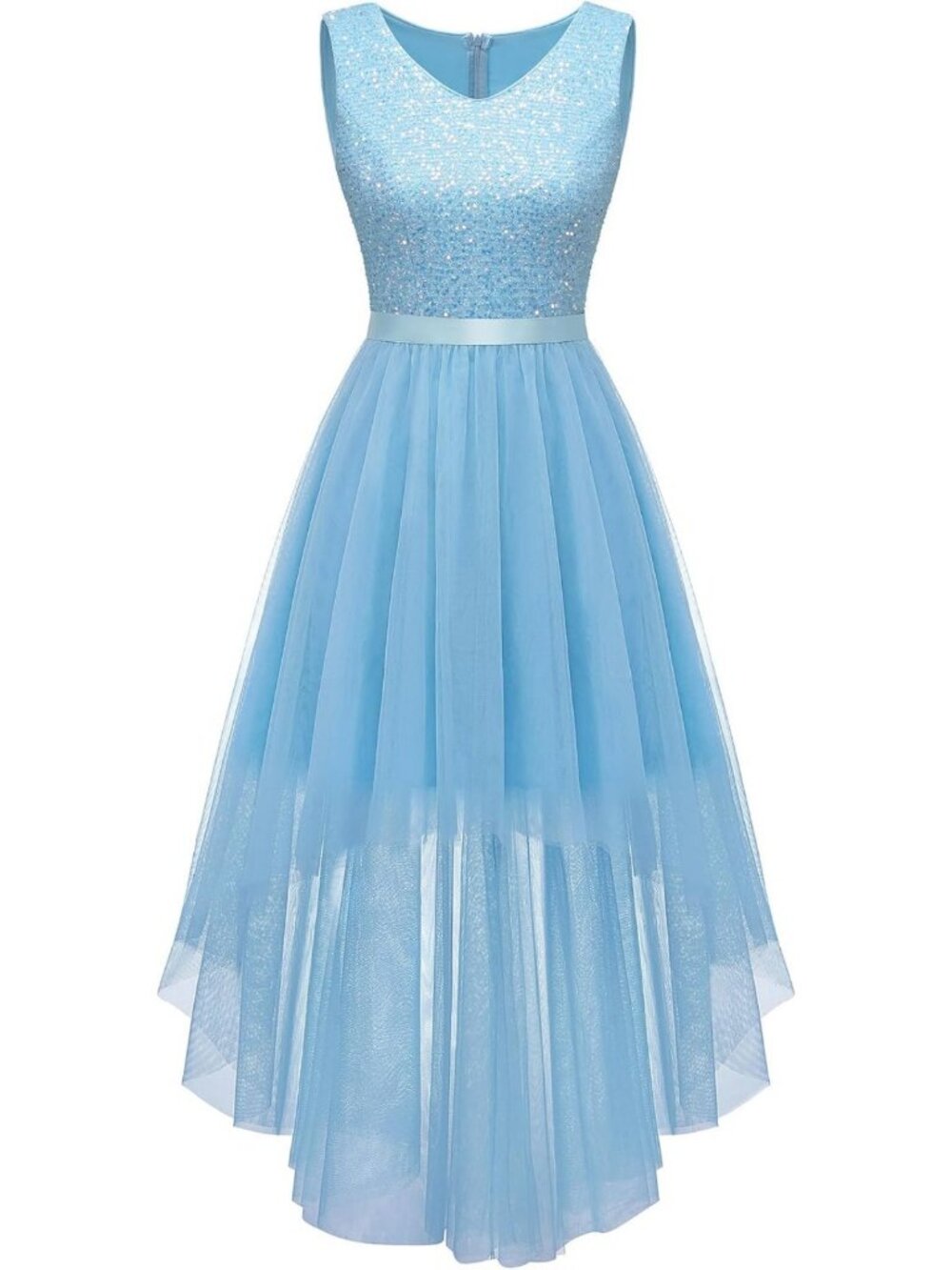 Sparkly Sequin High Low Cocktail Dress for Teens | Homecoming & Prom Ready